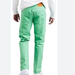 NWOT Levi’s 501 men’s green button fly straight leg vintage jeans 32x32